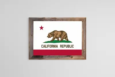 Framed California Flag 4 Framed California Flag - Image 4