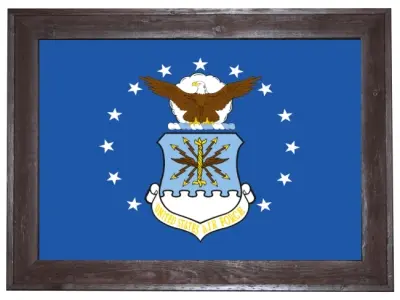 Framed US Air Force Flag 2 Dark Air Force Flag
