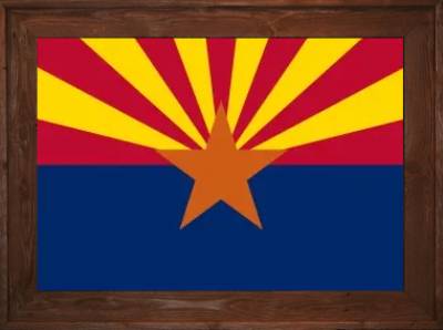 Framed Arizona Flag 2 Dark Arizona Flag