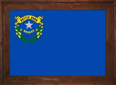 Framed Nevada Flag 2 Dark Framed Nevada Flag