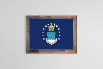 Framed US Air Force Flag 4 Framed Air Force Flag Natural Setting