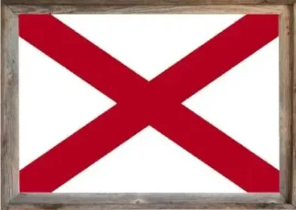 Framed Alabama Flag