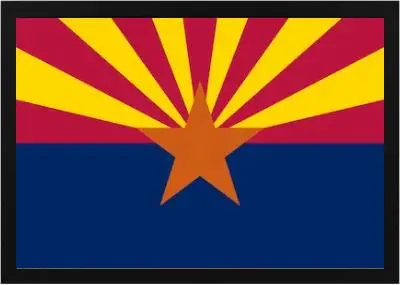 Framed Arizona Flag 3 Framed Arizona Flag Black