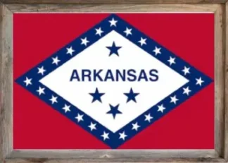 Framed Arkansas Flag
