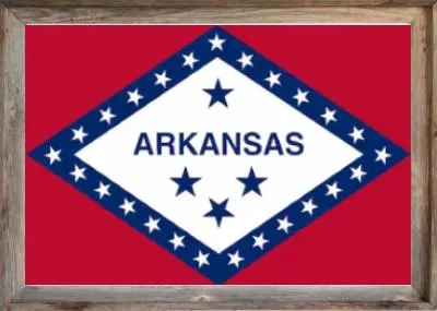 Framed Arkansas Flag