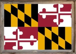 Framed Maryland Flag