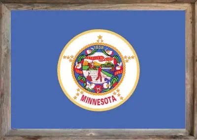 Framed Minnesota Flag