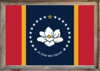 Framed Mississippi Flag
