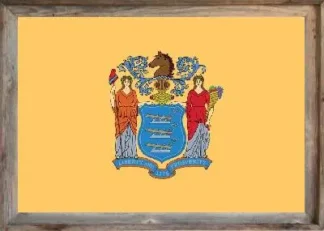 Framed New Hampshire Flag