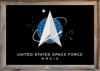Framed Space Force Flag