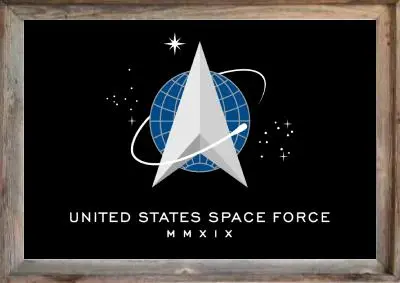 Framed Space Force Flag