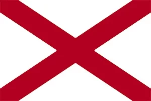 In Text Alabama Flag