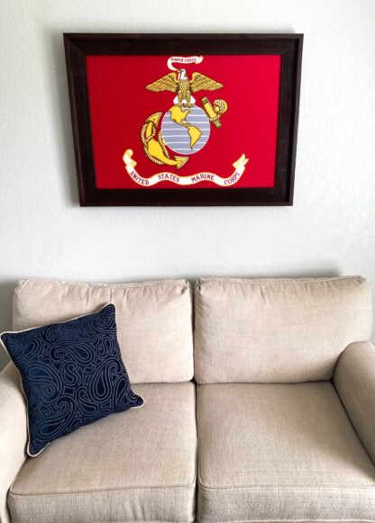 Marine Corp Flag in Room