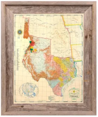 1845 Texas Map