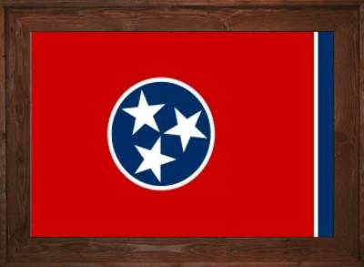 Framed Tennessee Flag 2 Dark Framed Tennessee Flag