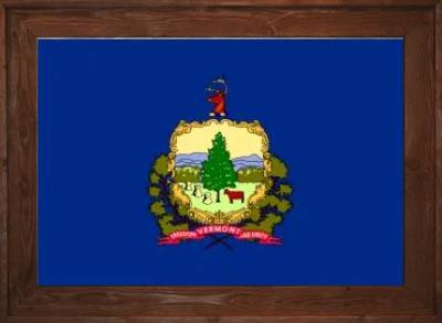 Framed Vermont Flag 2 Dark Framed Vermont Flag