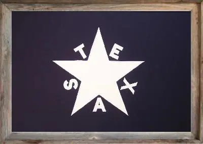 Framed 1st Republic of Texas Flag