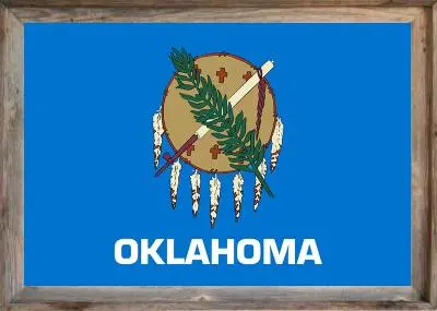 Framed Oklahoma Flag 1 Framed Oklahoma Flag