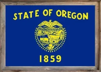 Framed Oregon Flag