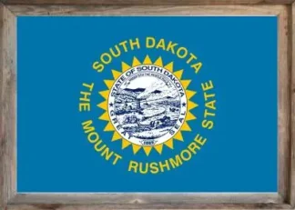 Framed South Dakota Flag