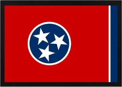 Framed Tennessee Flag 3 Framed Tennessee Flag Black