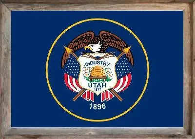 Framed Utah Flag