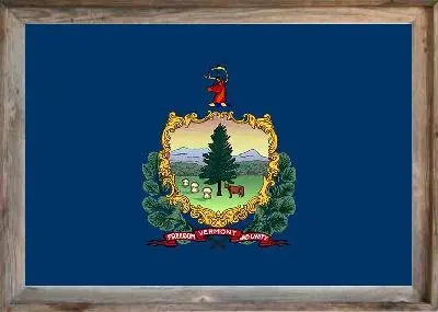 Framed Vermont Flag