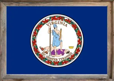 Framed Virginia Flag