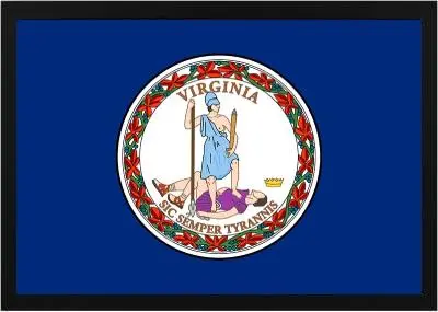 Framed Virginia Flag 3 Framed Virginia Flag - Image 3