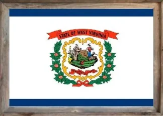 Framed West Virginia Flag