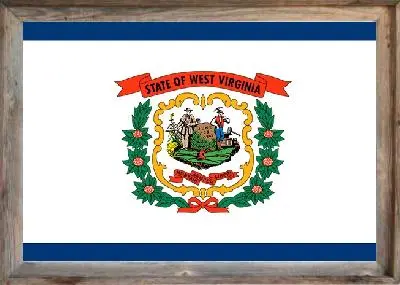 Framed West Virginia Flag