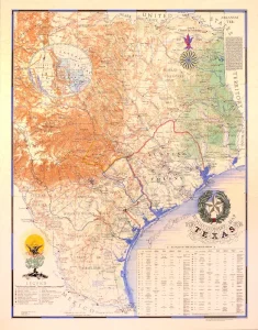 Framed 1836 Texas Map 3 1836 Texas Map