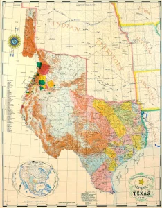 1845 Texas Map