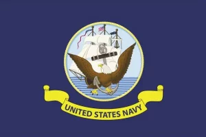 In Text Navy Flag