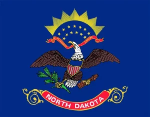 Framed North Dakota Flag 4 North Dakota Flag