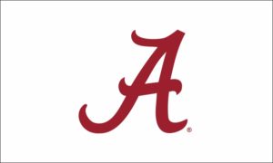 White Alabama Crimson Tide Flag
