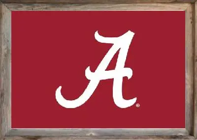 Framed Alabama Crimson Tide Flag