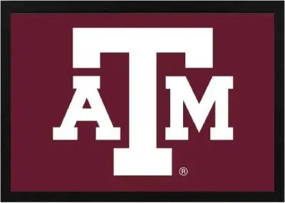 Framed Texas Aggie Flag 3 Framed A&M Flag Black