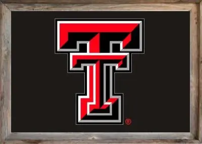 Framed Texas Tech Flag