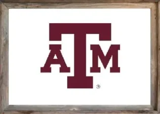 Framed White Aggie Flag