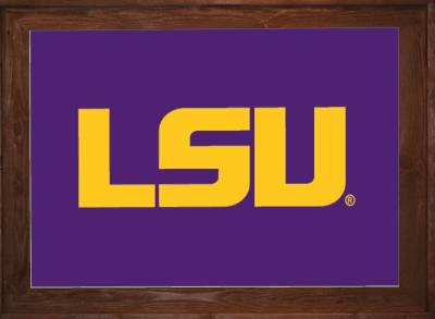 Framed Purple LSU Flag 2 Framed Purple LSU Flag Dark