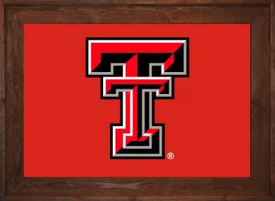 Framed Red Texas Tech University Flag 2 Red Texas Tech University Flag Dark