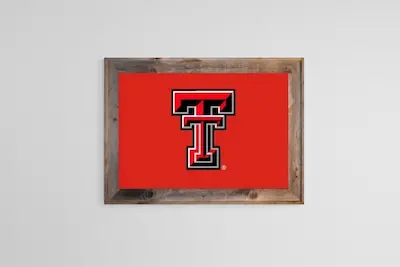 Framed Red Texas Tech University Flag 4 Framed Red Texas Tech University Flag - Image 4