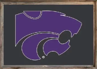 Framed Black Kansas State Flag