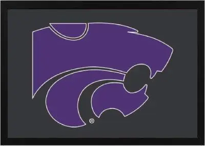 Framed Black Kansas State Flag 3 Framed Black Kansas State Flag Black