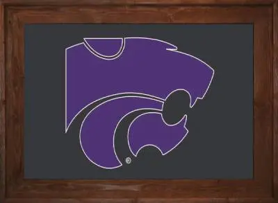 Framed Black Kansas State Flag 2 Framed Black Kansas State University Flag Dark