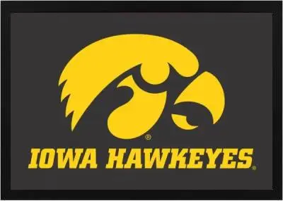 Framed Iowa University Flag 3 Framed Iowa University Flag Black