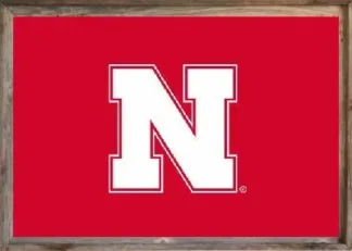 Framed Nebraska University Flag
