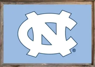 Framed North Carolina University Flag