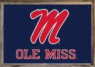 Framed Ole Miss Flag
